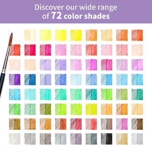 Pagos 72 Watercolor Pencils Set Premium Art Gift - Picture 6 of 8